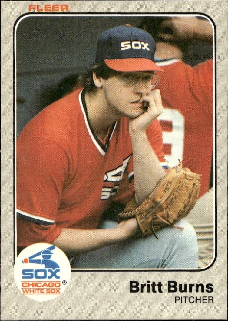 1983 Fleer Britt Burns #232 trading card