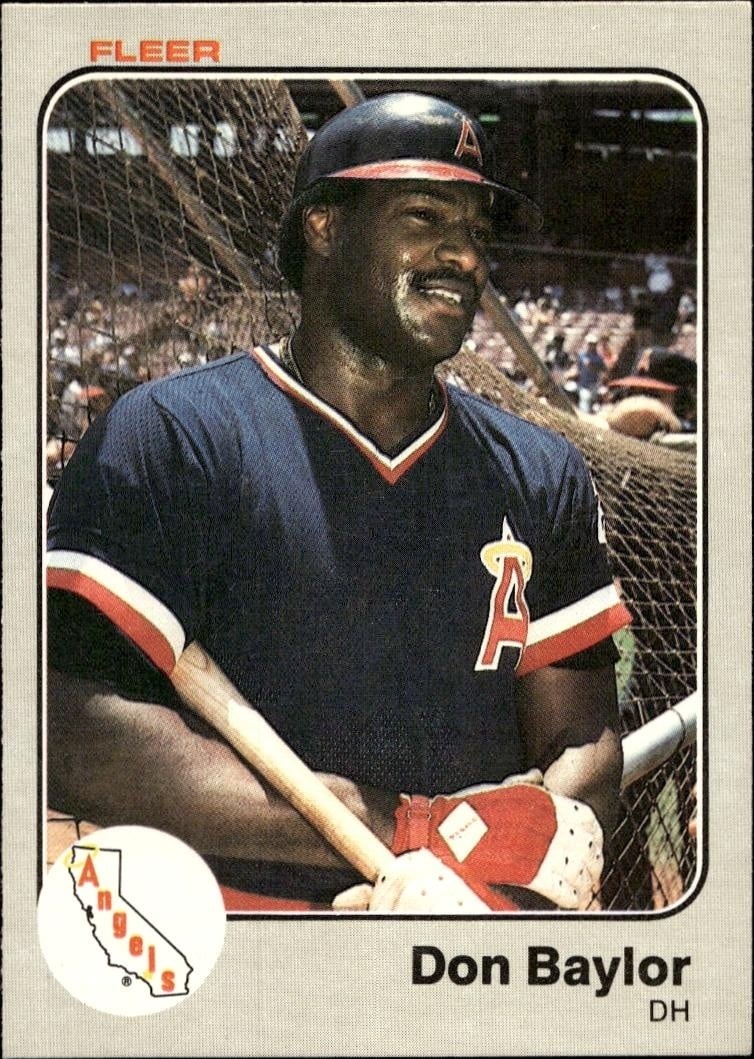 1983 Fleer Don Baylor #77 trading card