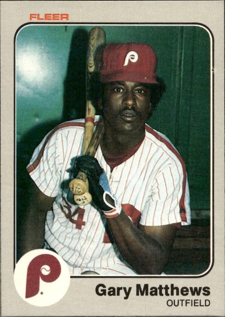 1983 Fleer Gary Matthews #165 trading card