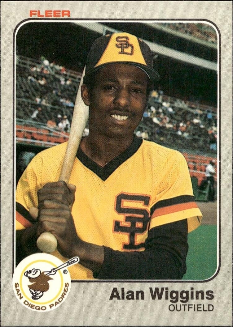 1983 Fleer Alan Wiggins #375 trading card
