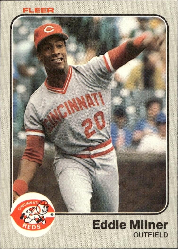 1983 Fleer Eddie Milner #597 trading card