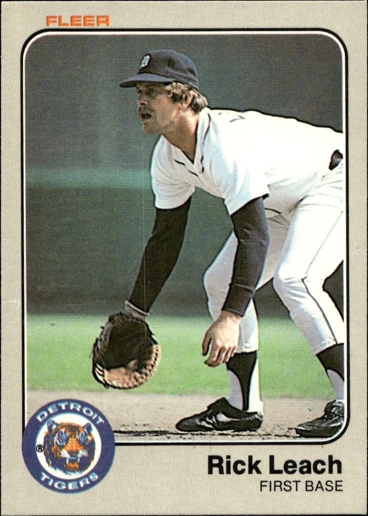 1983 Fleer Rick Leach #334 trading card