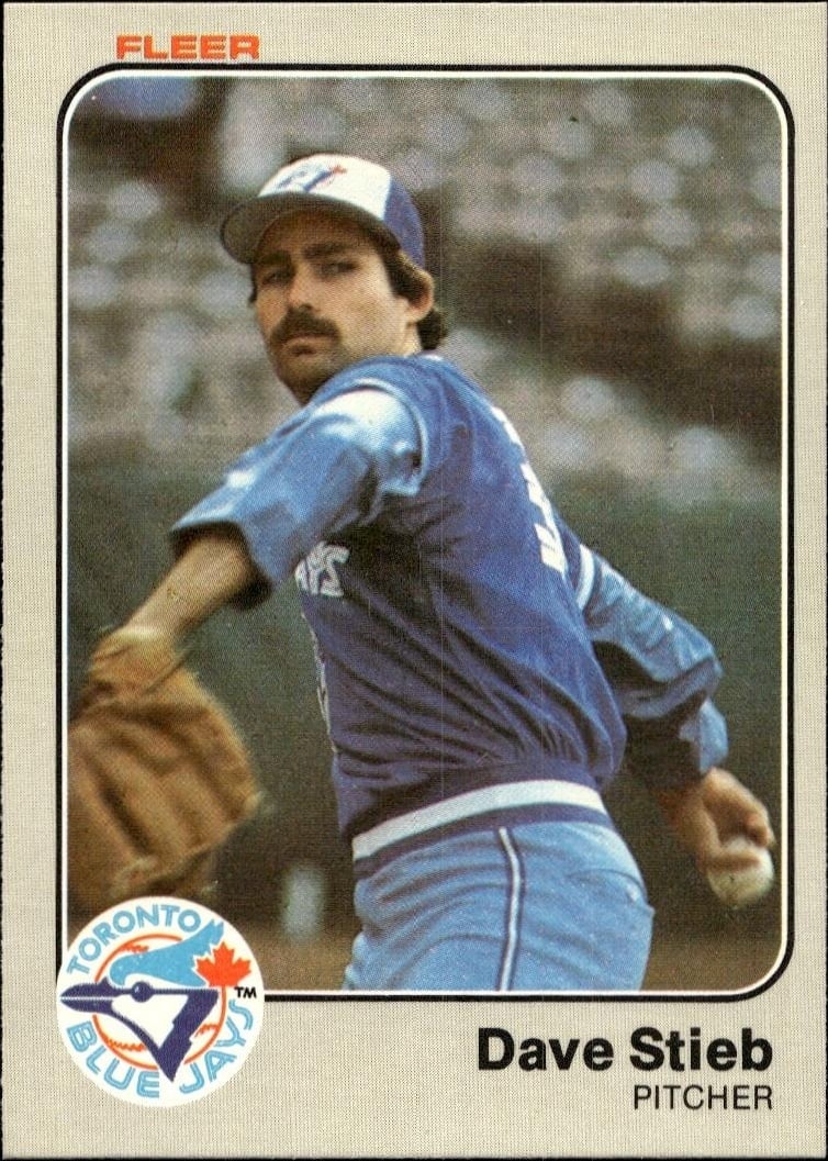 1983 Fleer Dave Stieb #441 trading card