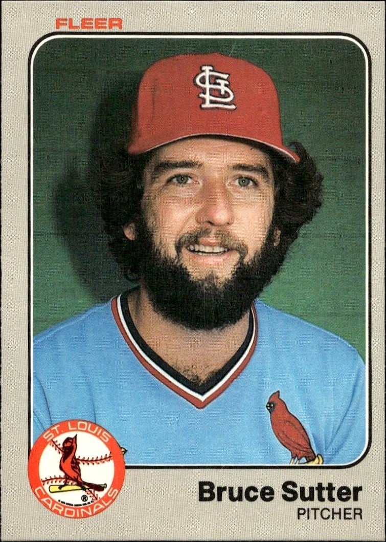 1983 Fleer Bruce Sutter #24 trading card