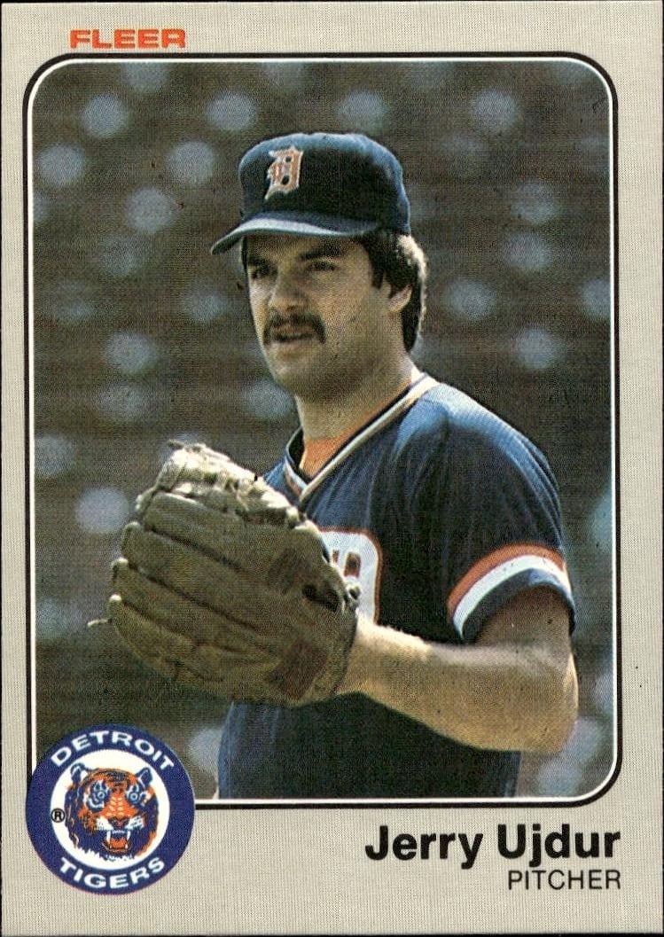 1983 Fleer Jerry Ujdur #346 trading card