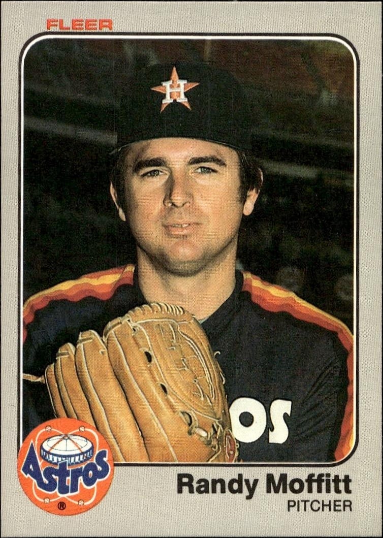 1983 Fleer Randy Moffitt #456 trading card
