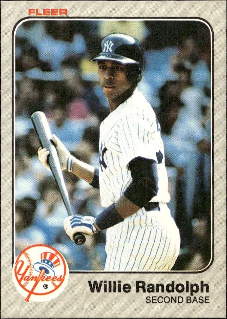 1983 Fleer Willie Randolph #393 trading card