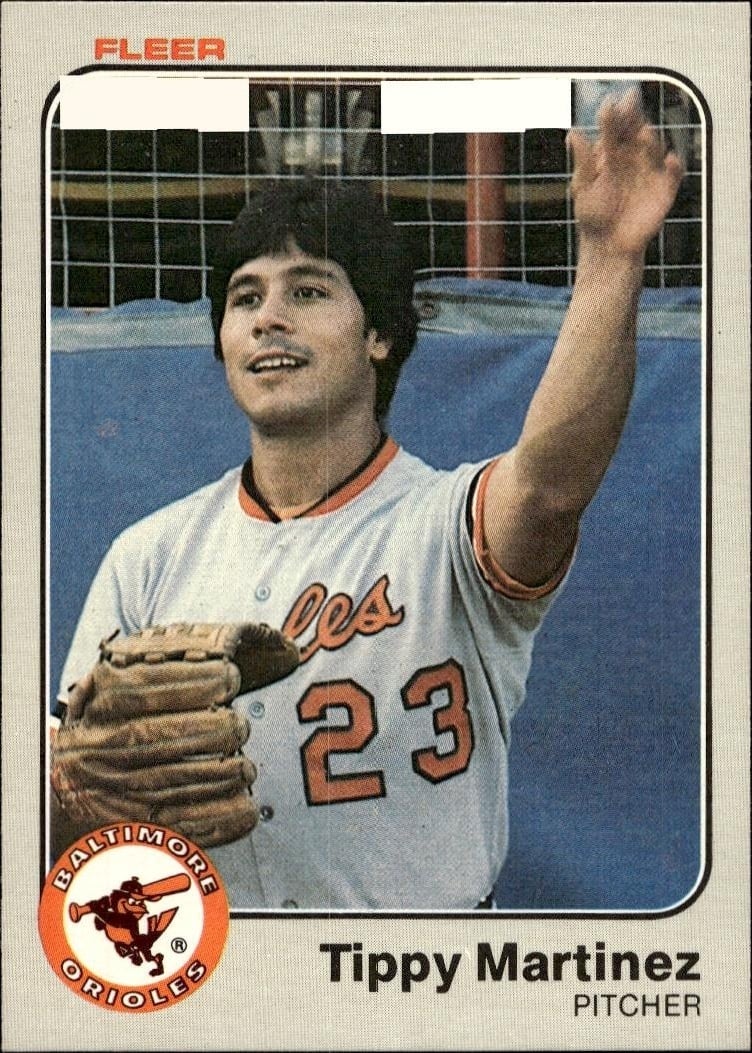 1983 Fleer Tippy Martinez #65 trading card