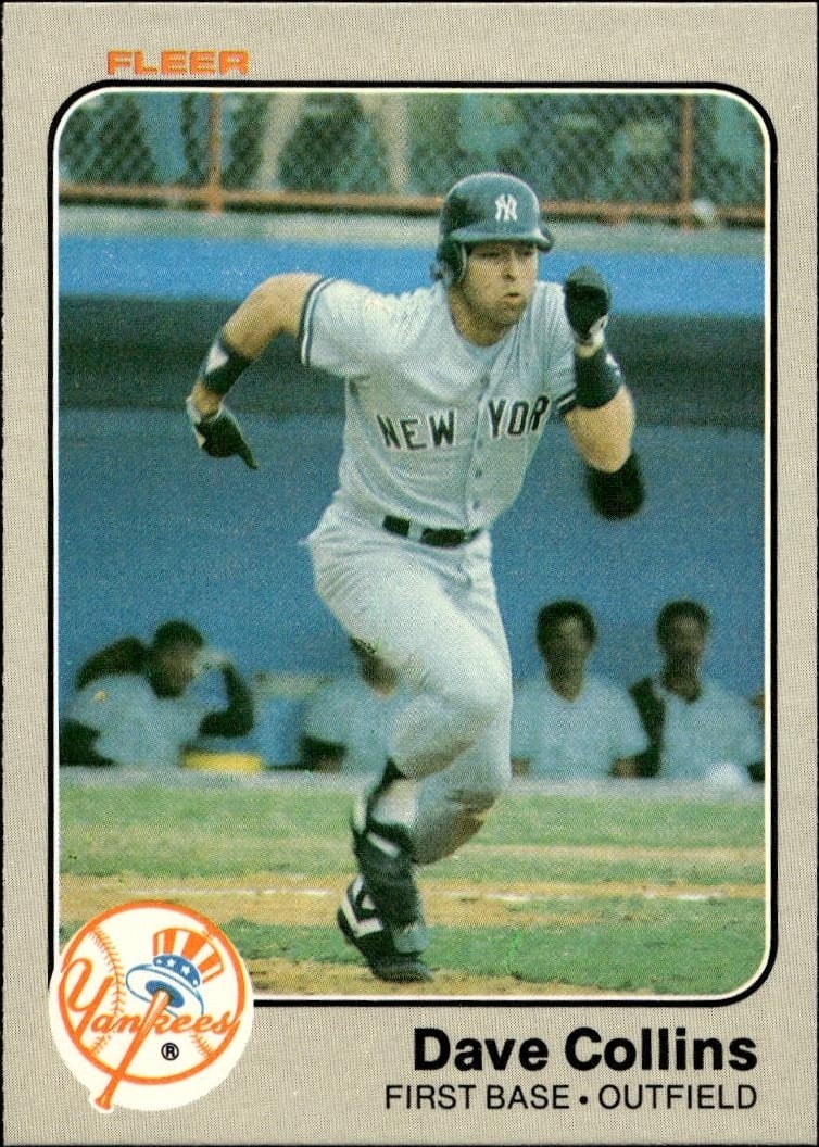 1983 Fleer Dave Collins #377 trading card