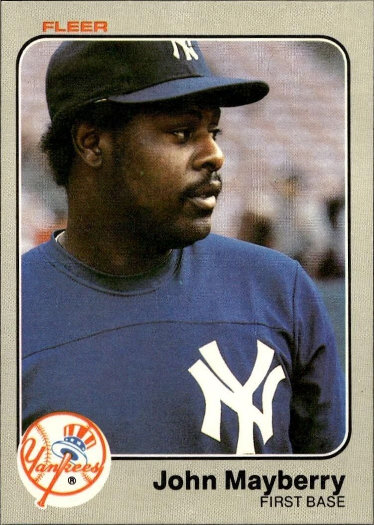 1983 Fleer John Mayberry #386 trading card