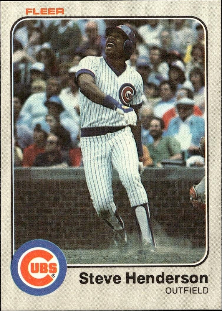 1983 Fleer Steve Henderson #496 trading card