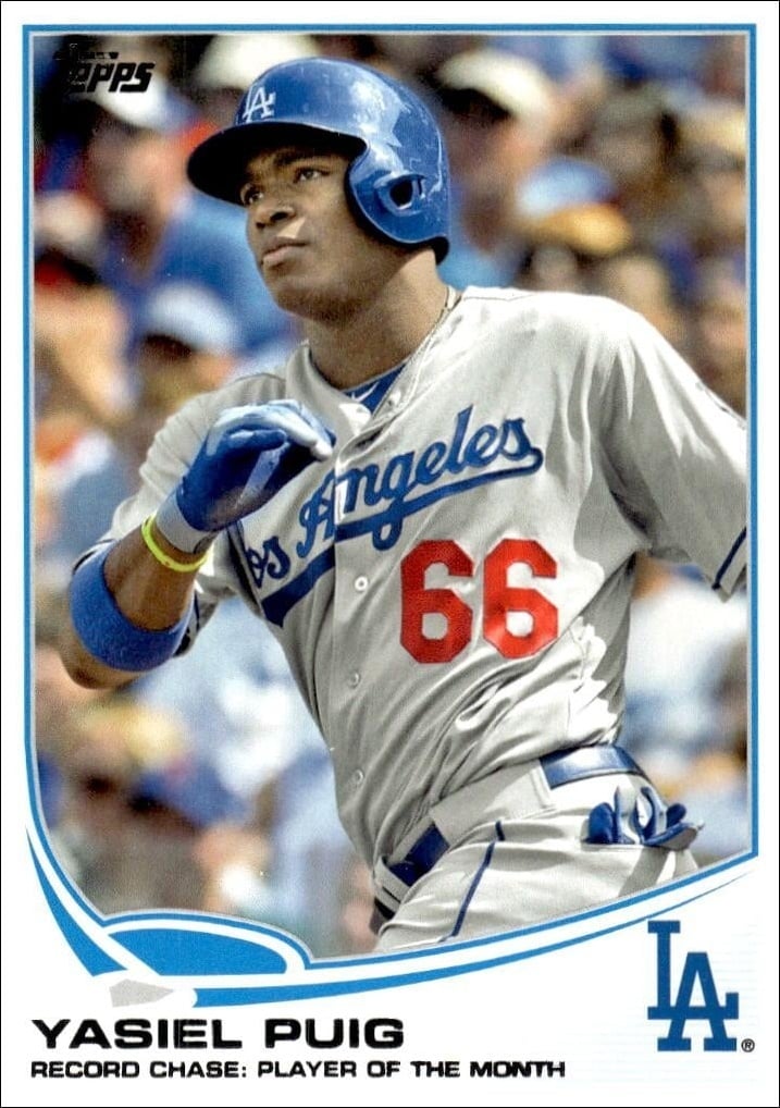 2013 Topps Update Yasiel Puig #US46 baseball trading card front
