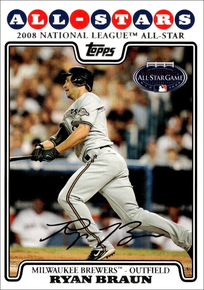 2008 Topps Updates & Highlights Ryan Braun #UH245 trading card