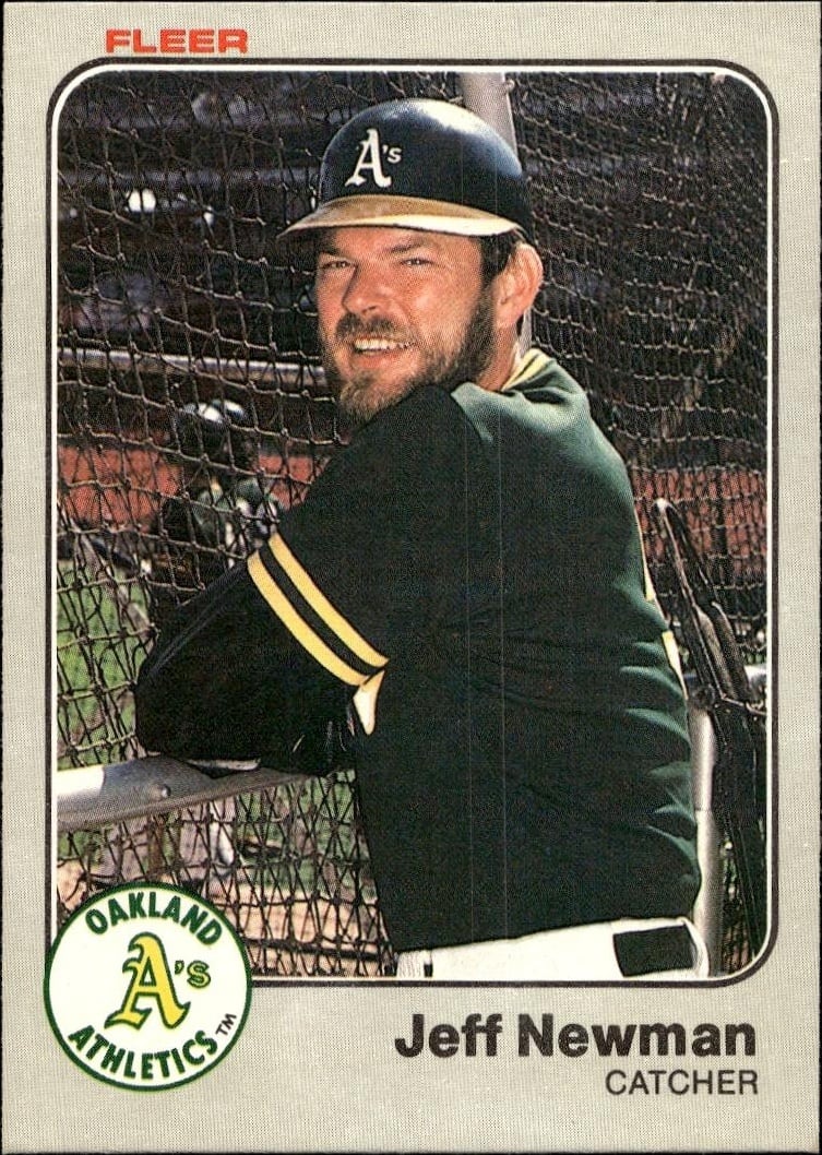1983 Fleer Jeff Newman #529 trading card