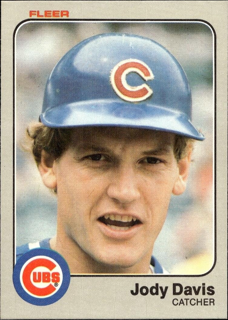 1983 Fleer Jody Davis #494 trading card