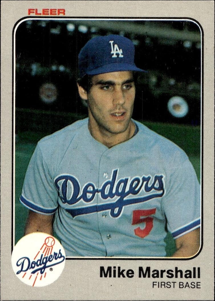 1983 Fleer Mike Marshall #211 trading card