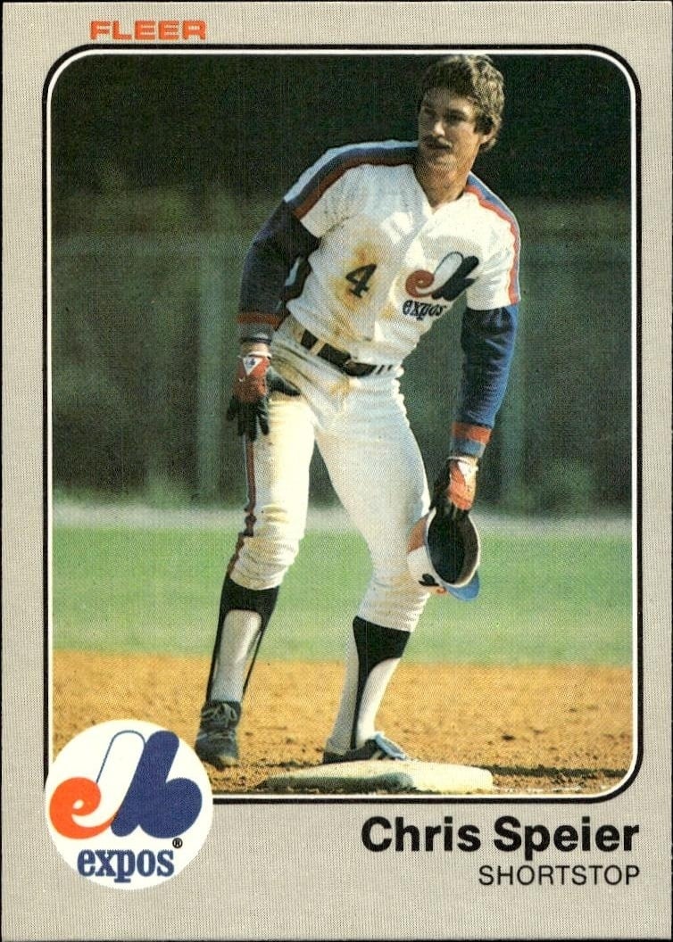 1983 Fleer Chris Speier #298 trading card