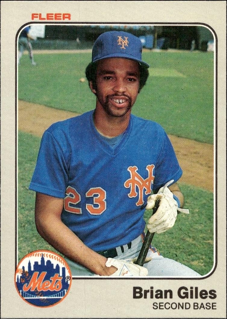 1983 Fleer Brian Giles #544 trading card