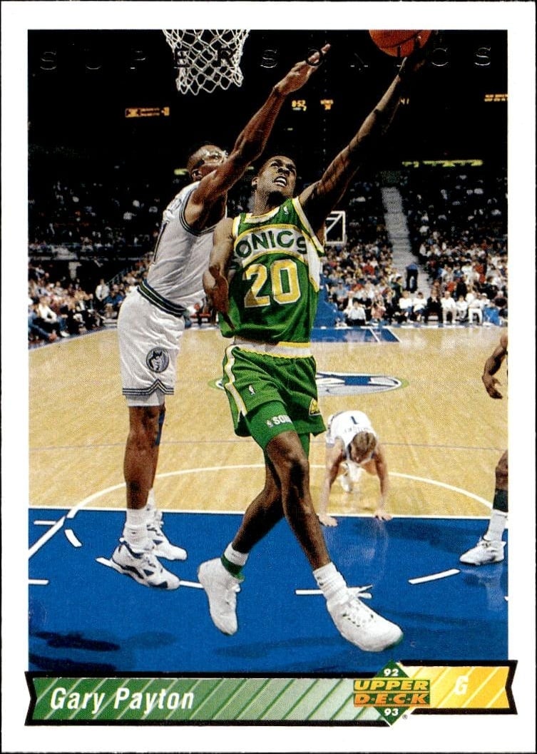 1992 Upper Deck Gary Payton #158 basketball trading card front