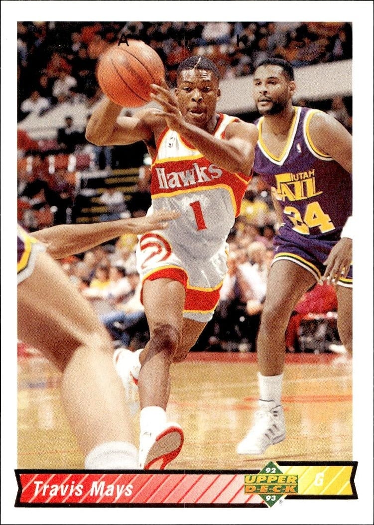 1992 Upper Deck Travis Mays #233 basketball trading card front