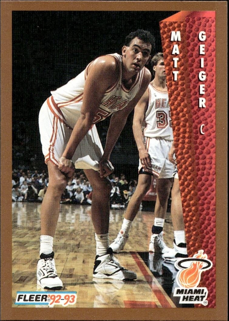 1992-93 Fleer Matt Geiger #367 trading card