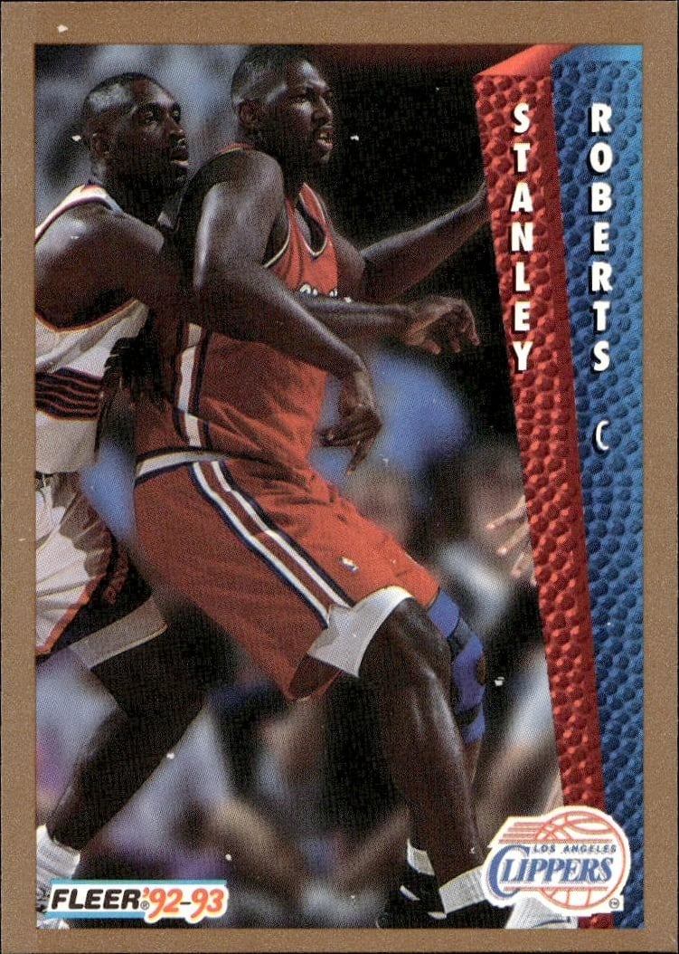 1992 Fleer Stanley Roberts #357 basketball trading card front