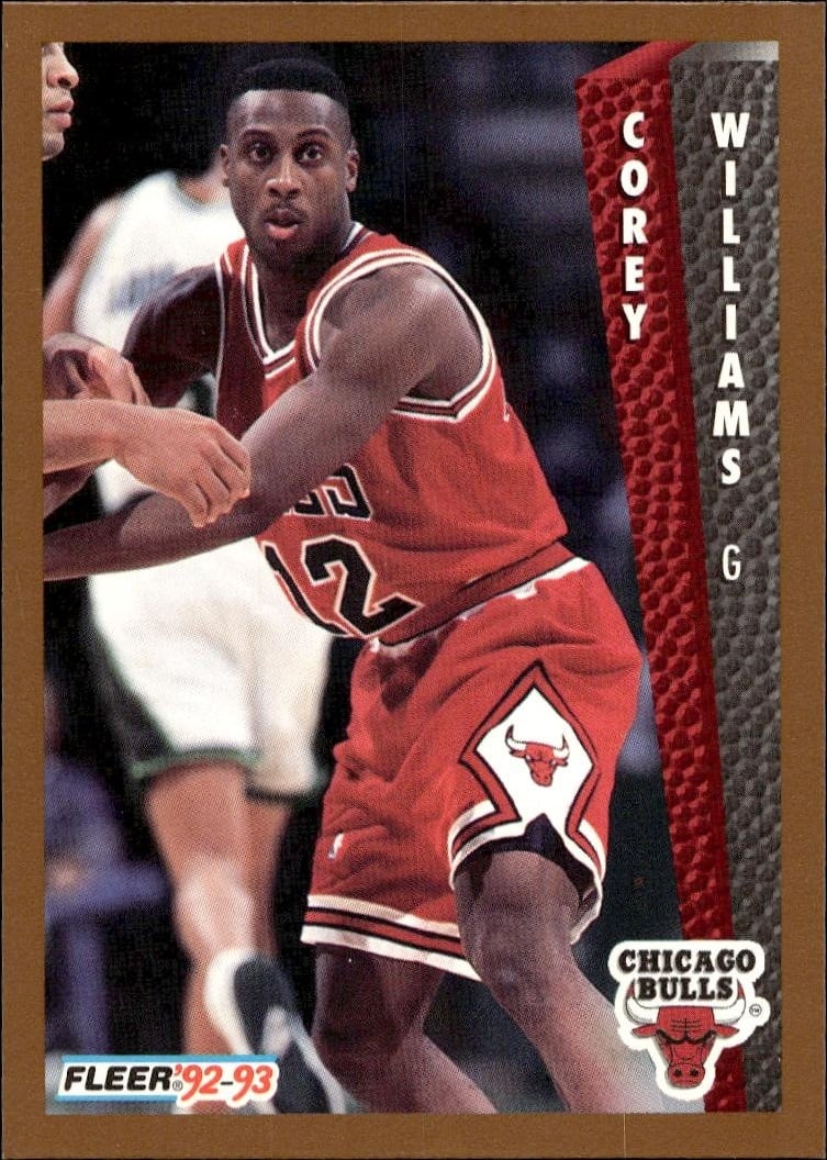 1992-93 Fleer Corey Williams #316 trading card