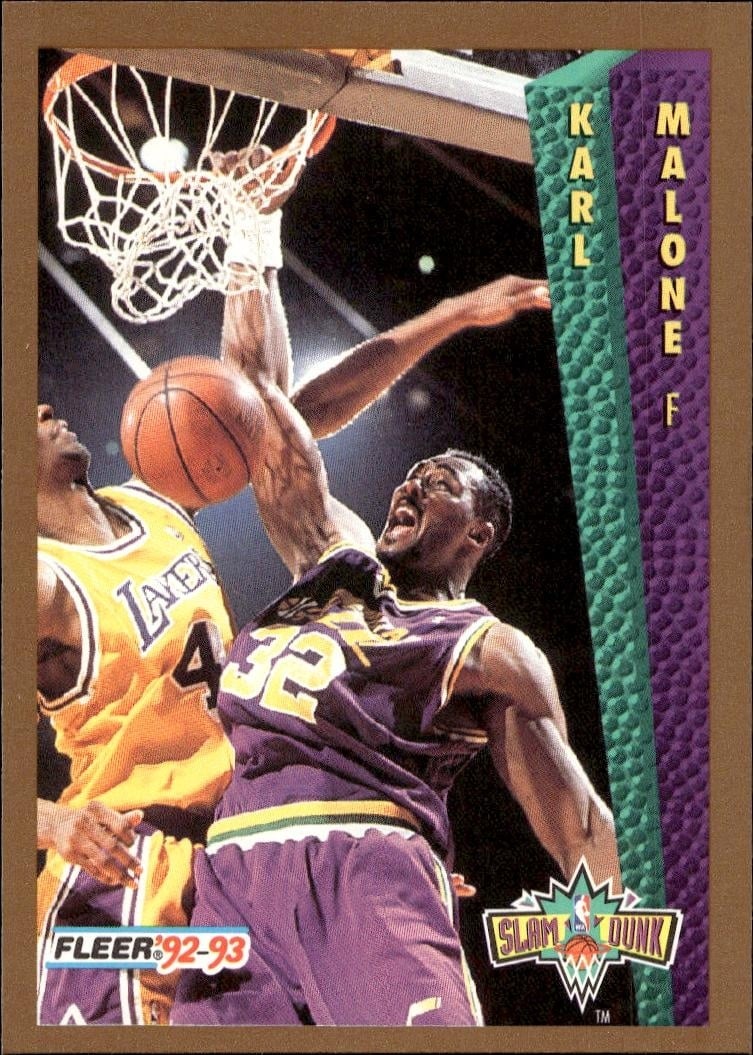 1992-93 Fleer Karl Malone #268 trading card