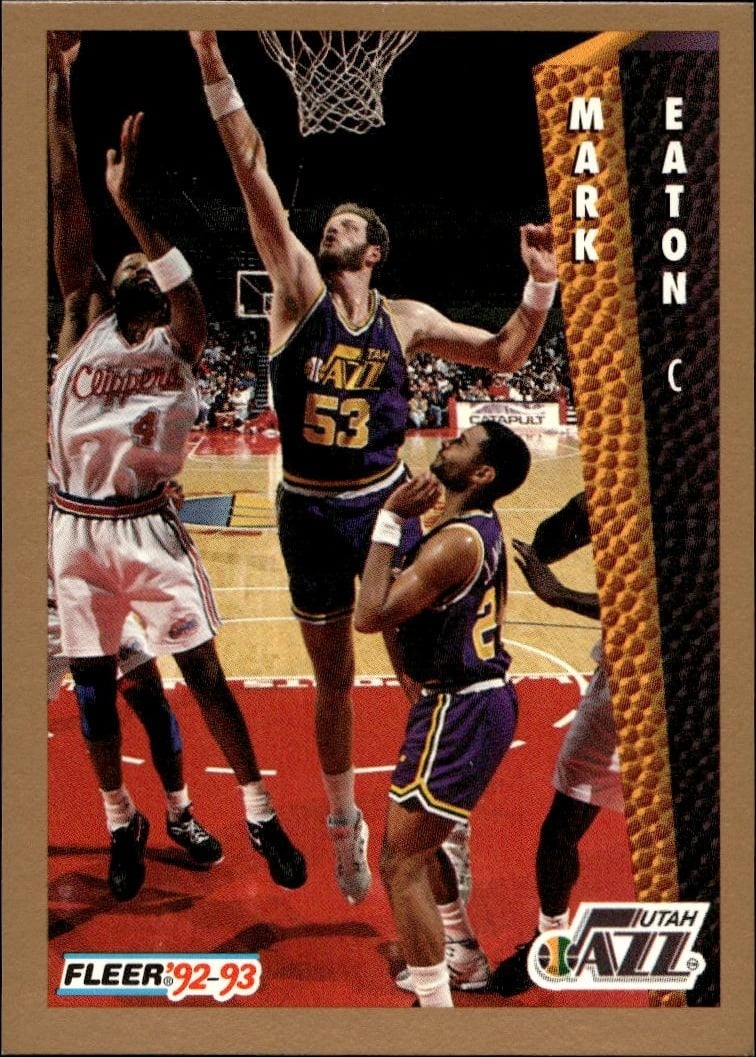 1992 Fleer Mark Eaton #221 basketball trading card front