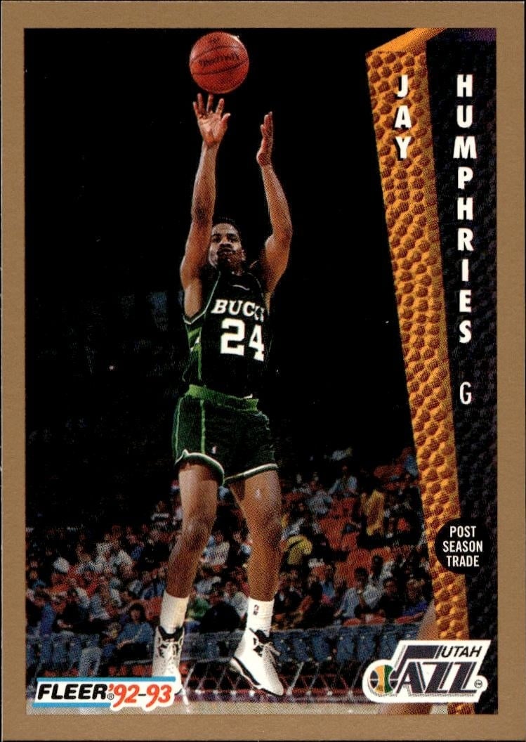 1992 Fleer Jay Humphries #222 basketball trading card front