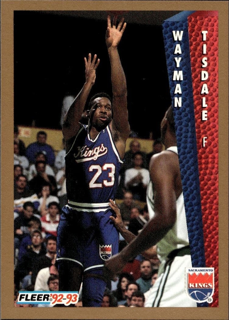 1992 Fleer Wayman Tisdale #199 basketball trading card front