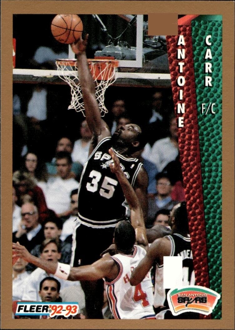 1992 Fleer Antoine Carr #202 basketball trading card front