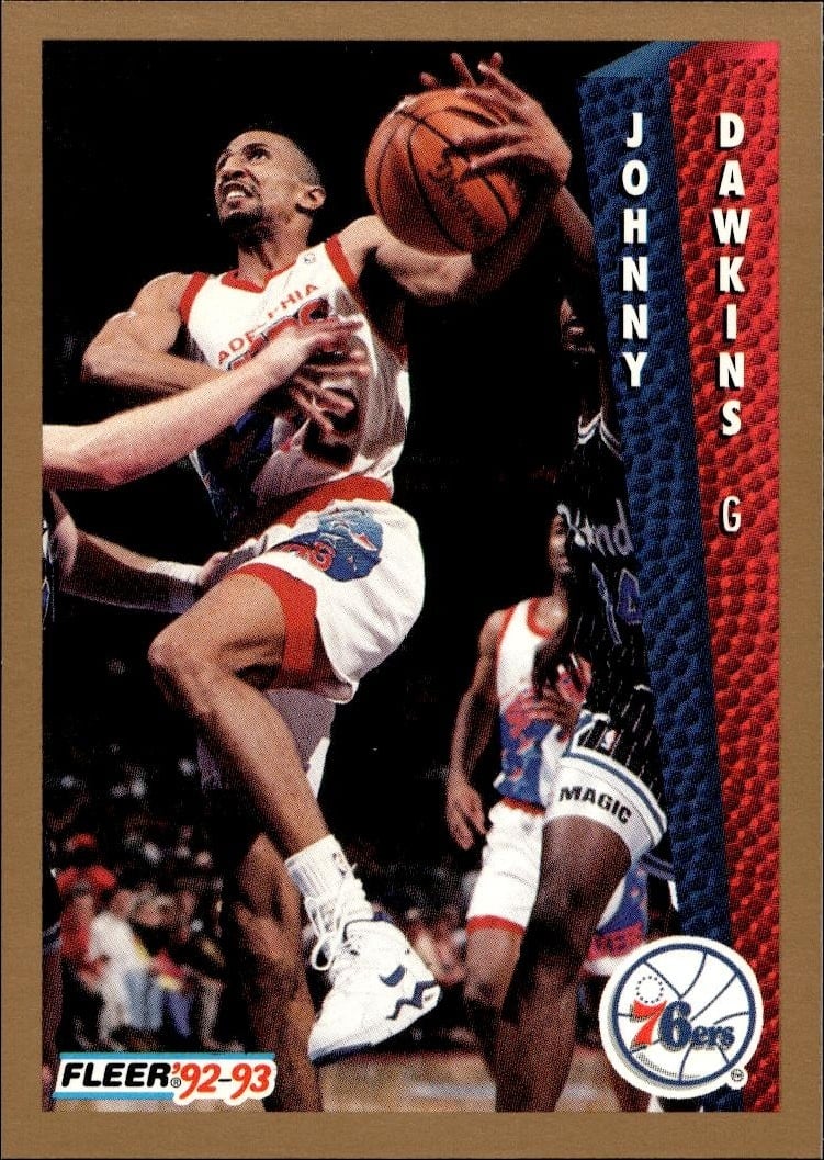1992 Fleer Johnny Dawkins #168 basketball trading card front