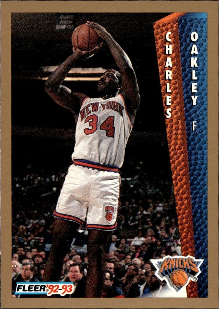 1992 Fleer Charles Oakley #154 basketball trading card front