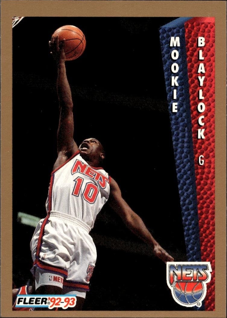 1992 Fleer Mookie Blaylock #141 basketball trading card front