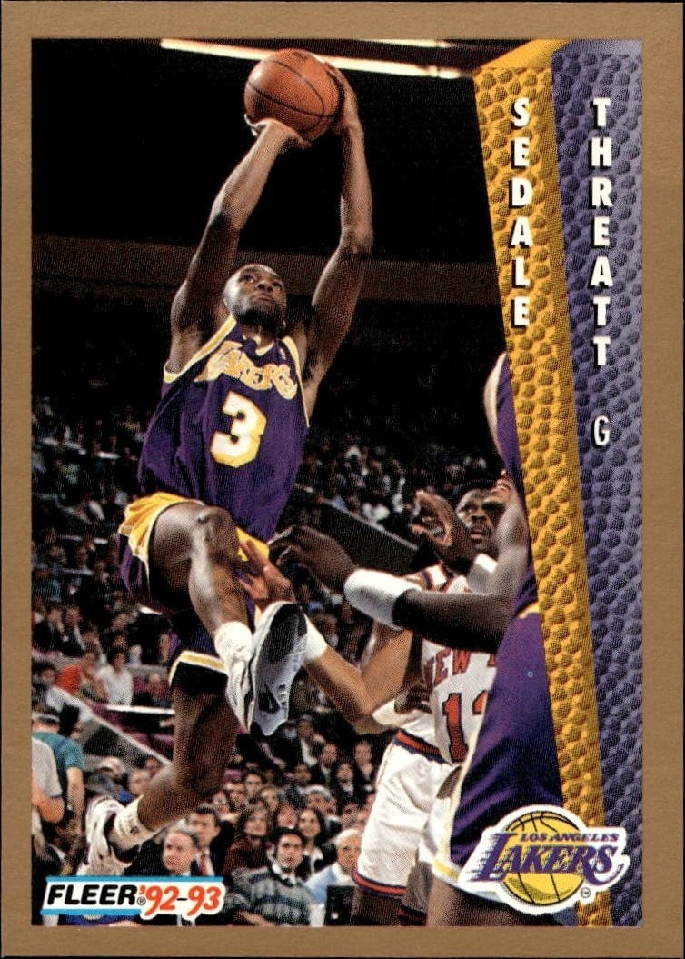 1992 Fleer Sedale Threatt #113 basketball trading card front