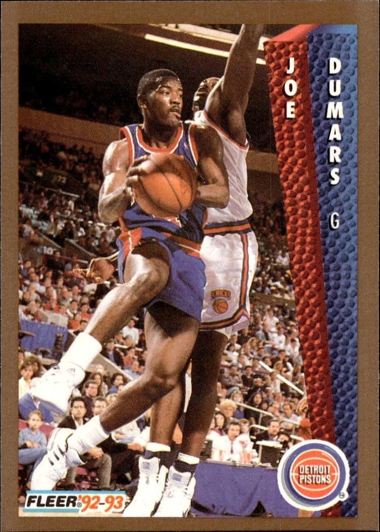 1992 Fleer Joe Dumars #63 basketball trading card front