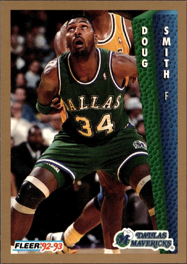1992 Fleer Doug Smith #53 basketball trading card front