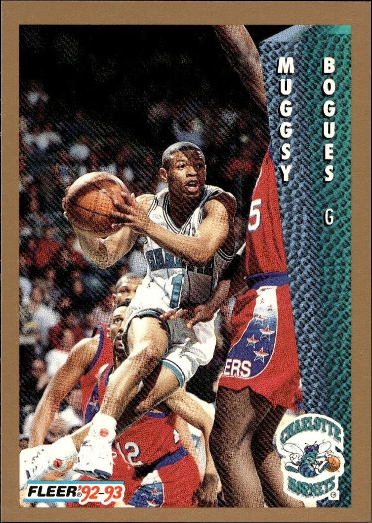 1992 Fleer Muggsy Bogues #20 basketball trading card front