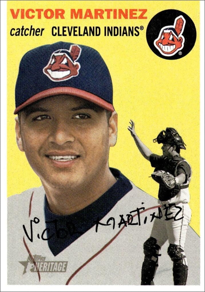 2003 Topps Heritage Victor Martinez #324 baseball trading card front