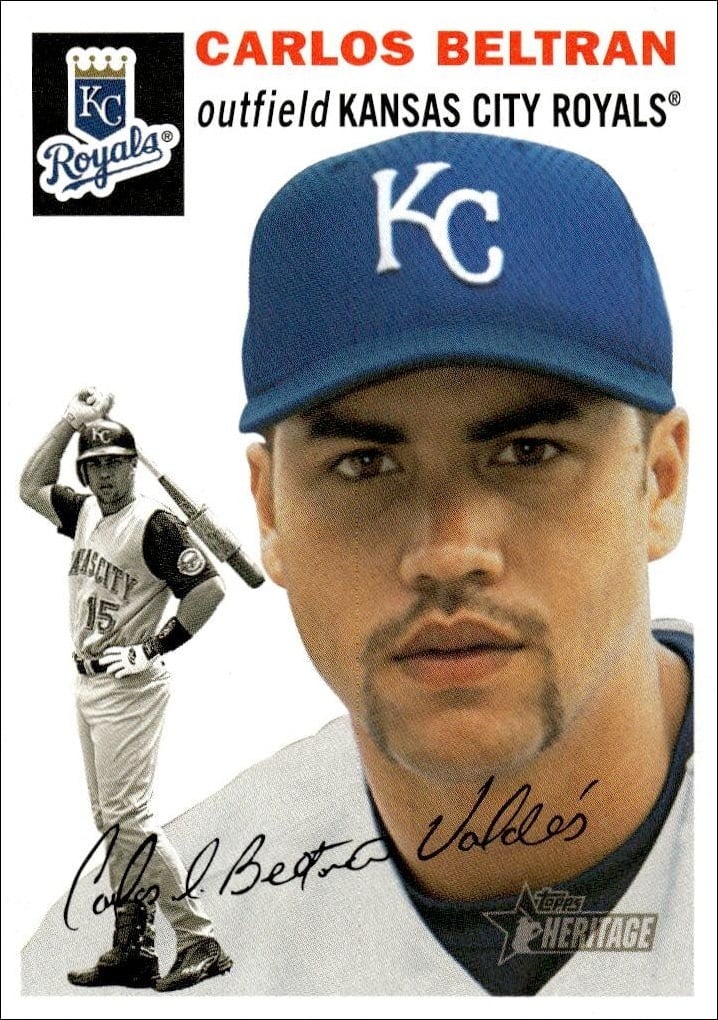 2003 Topps Heritage Carlos Beltran #51 baseball trading card front