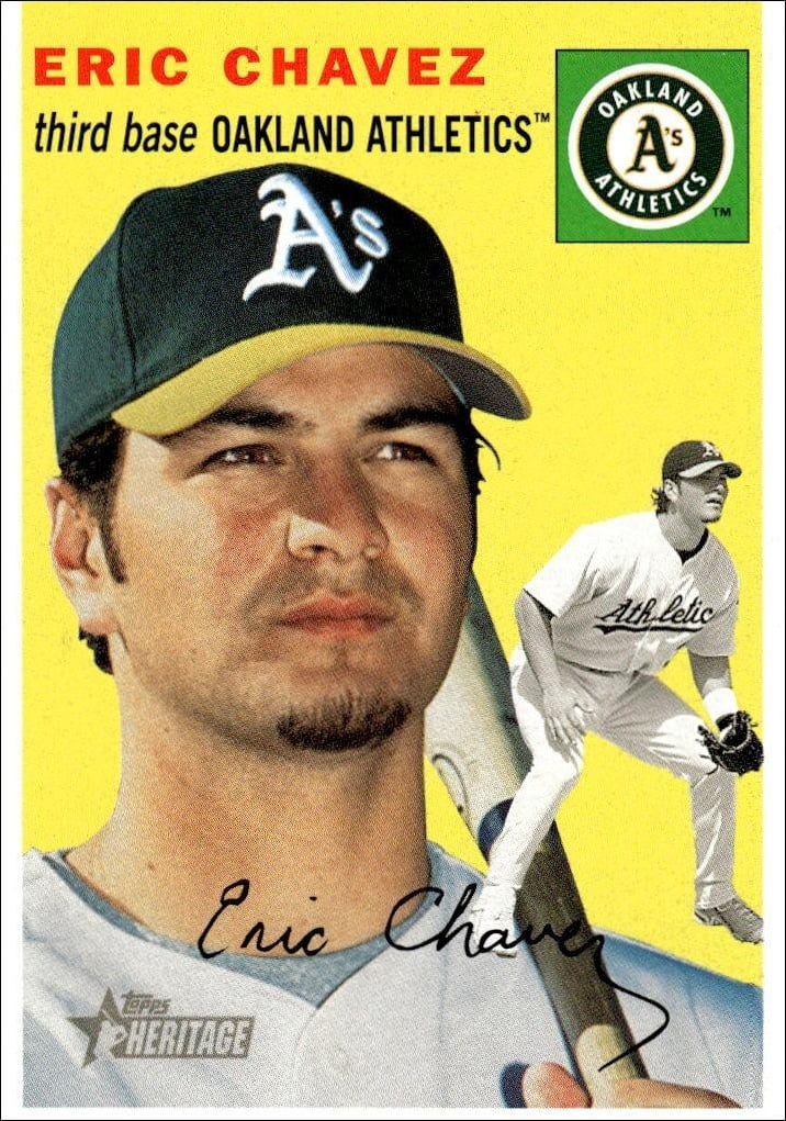 2003 Topps Heritage Eric Chavez #225 trading card