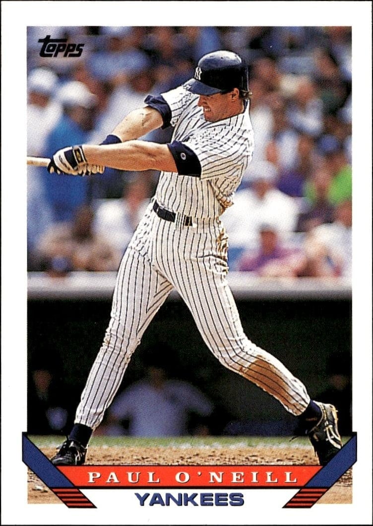 1993 Topps Traded Paul O'Neill #84T trading card