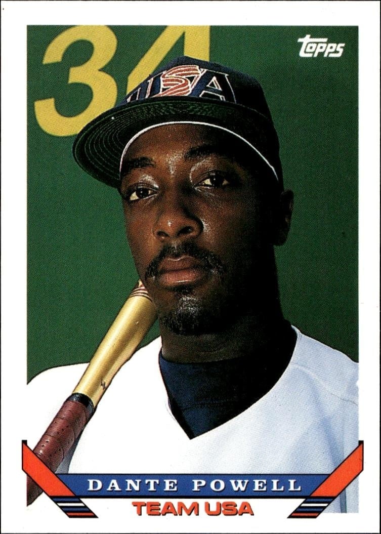 1993 Topps Traded Dante Powell #45T trading card
