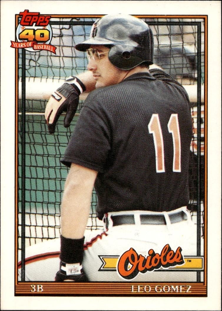 1991 Topps Traded Leo Gomez #47T trading card