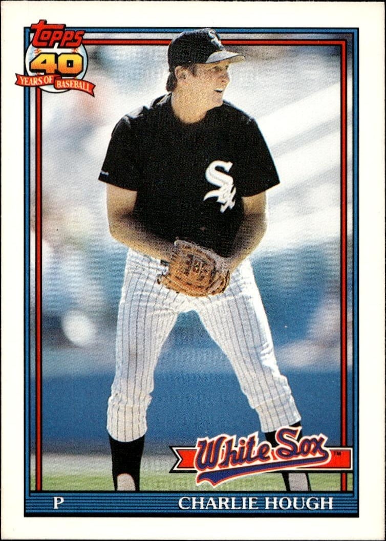 1991 Topps Traded Charlie Hough #56T trading card