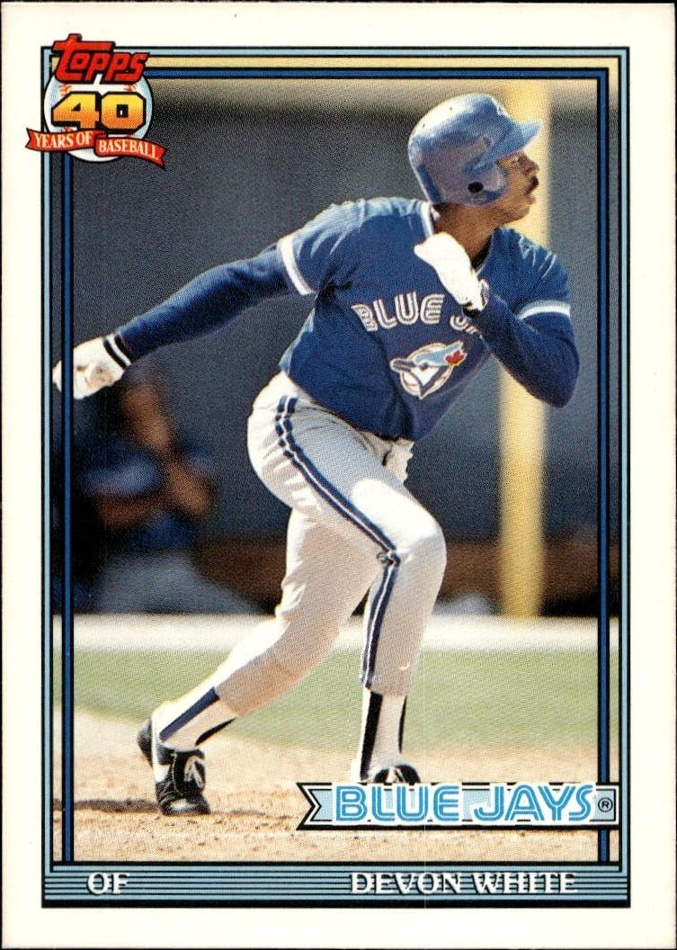 1991 Topps Traded Devon White #125T trading card