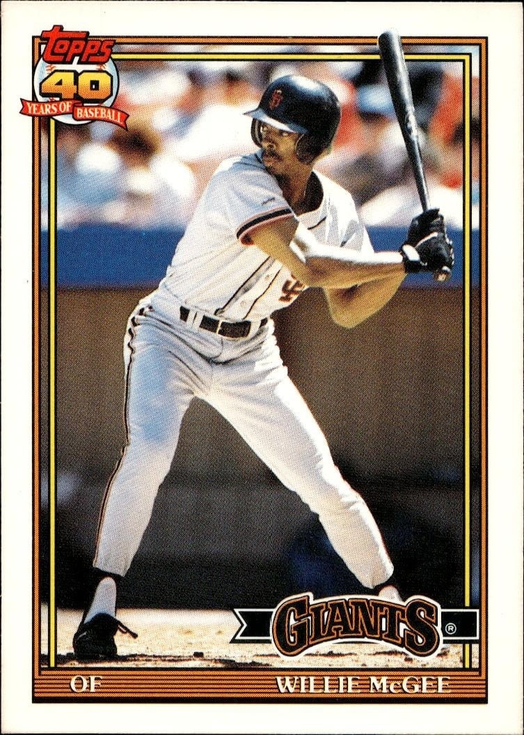 1991 Topps Traded Willie McGee #76T trading card