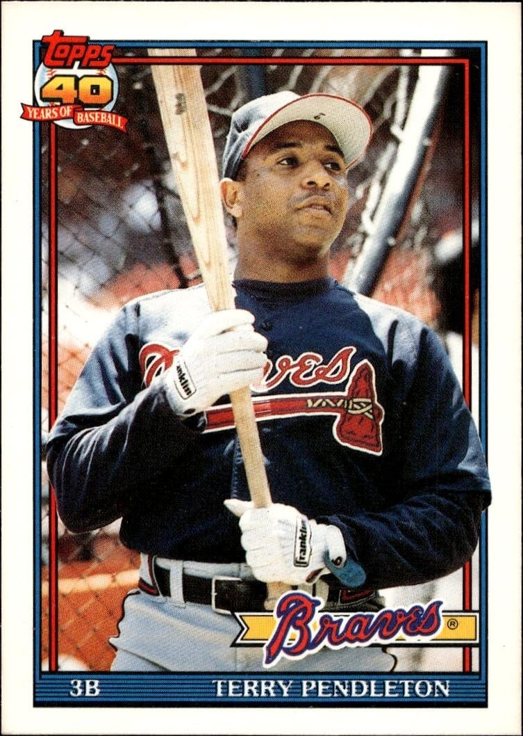 1991 Topps Traded Terry Pendleton #90T trading card