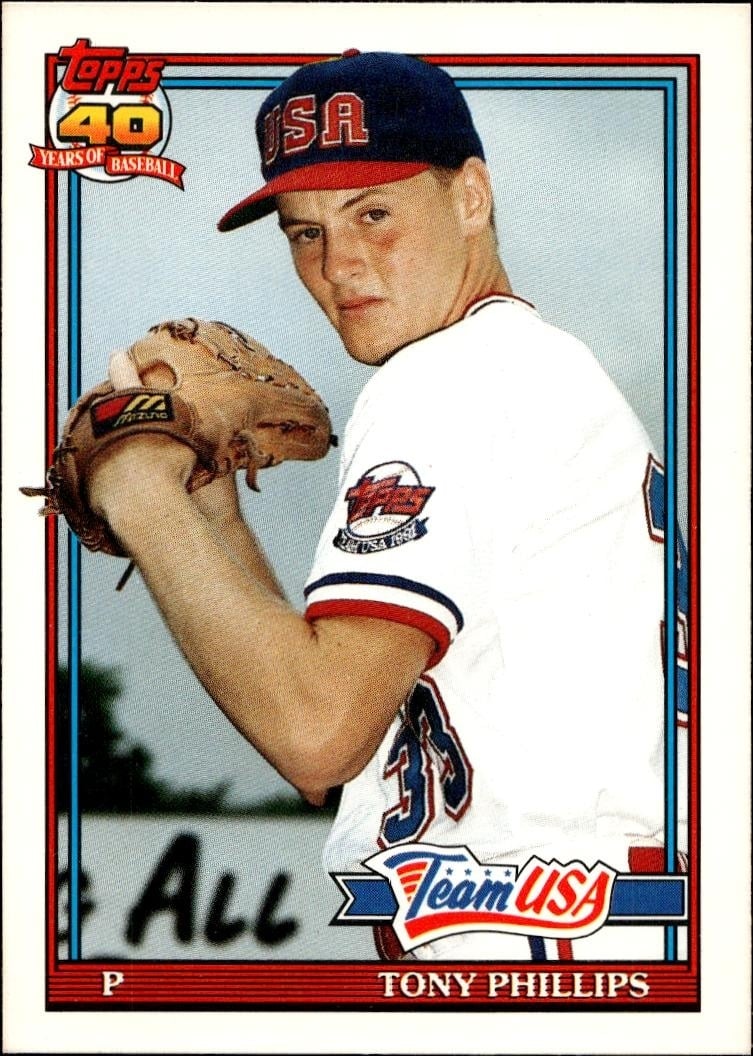 1991 Topps Traded Tony Phillips #91T trading card